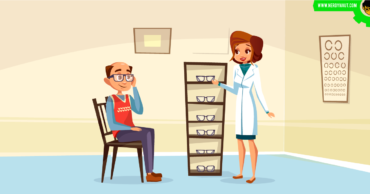 eye checkup by a optician