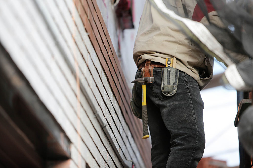 Contruction worker at work