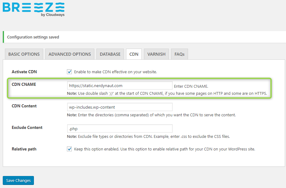 Integrating BunnyCDN on WordPress using Cloudway's Breeze WordPress Caching Plugin
