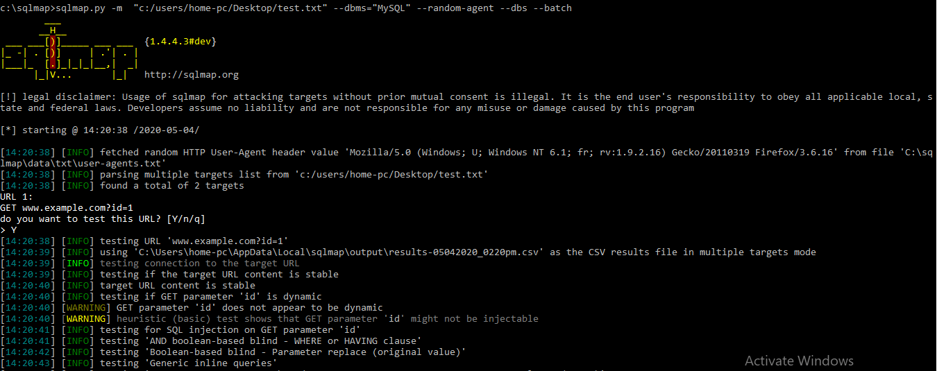 WordPress Security Audit using SQLMAP