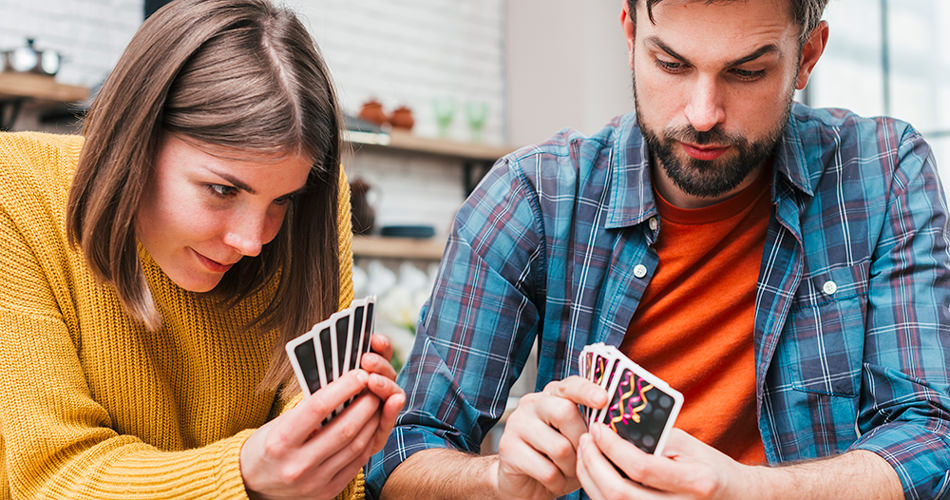 a couple playing card games