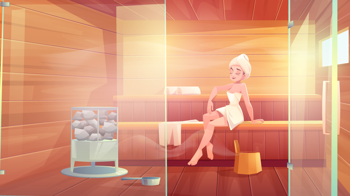 Girl in Sauna