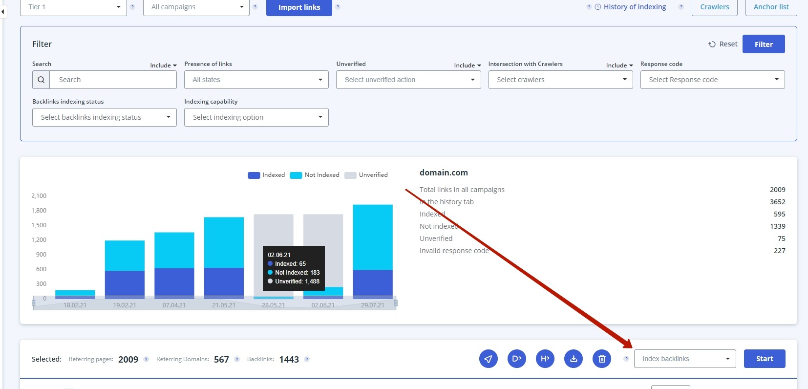 Index backlinks faster using linkbox