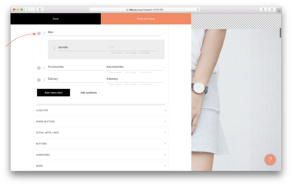 Website Menu