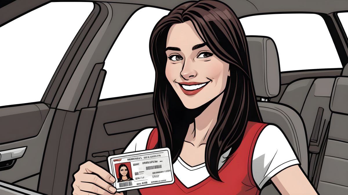 Life After a DUI: How Ignition Interlock Devices Can Help You Regain Your License: A young woman with long dark hair, smiling and holding a driver's license inside of a car
